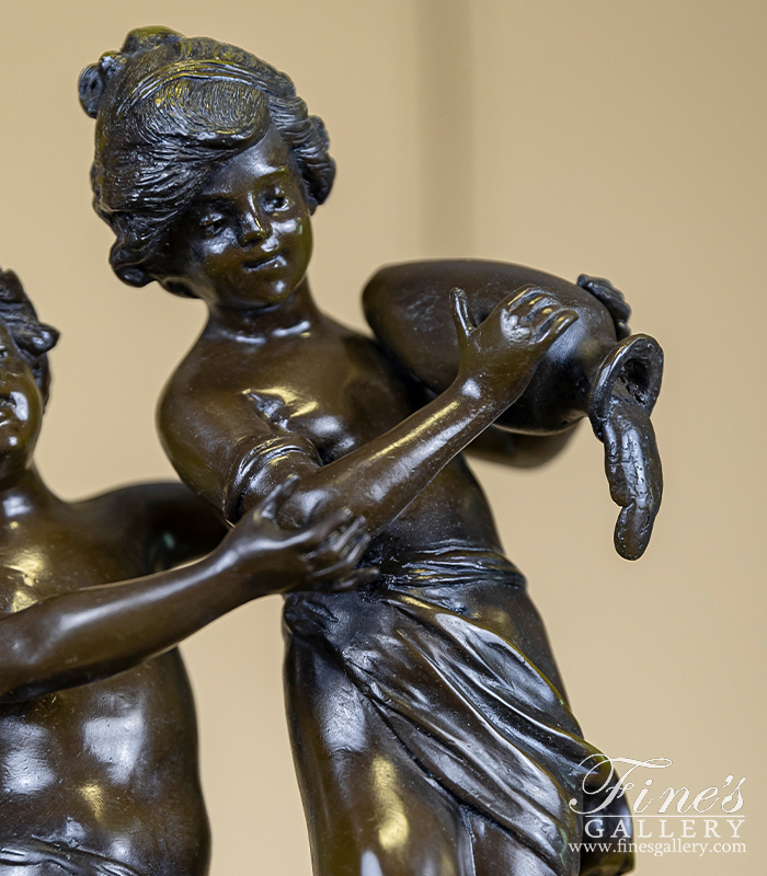 Bronze Statues  - Bronze Boy And Girl Sclupture - BS-1520
